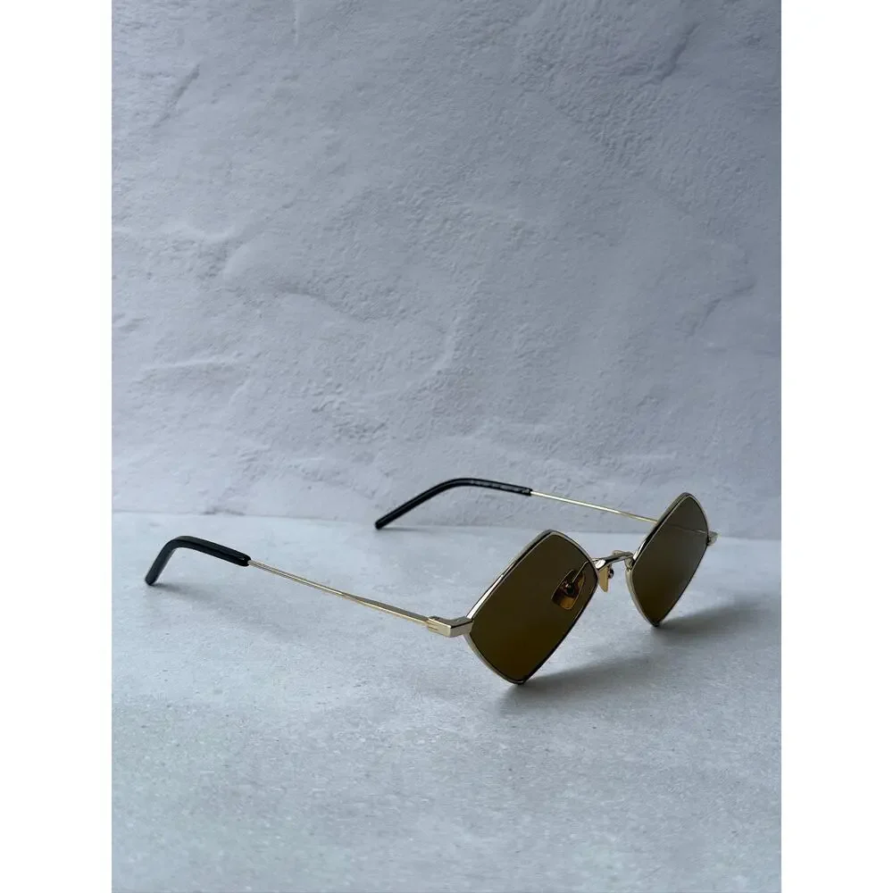 NEW Saint Laurent SL302 Lisa Sunglasses in Gold Brown